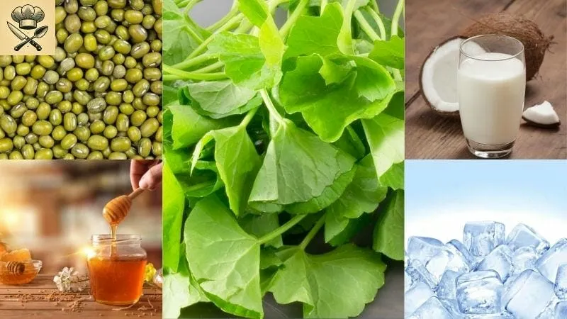 Hướng dẫn cách làm sinh tố rau má đậu xanh cốt dừa  2