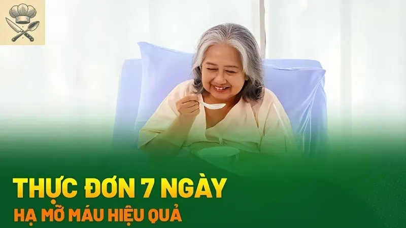 Thực đơn ăn uống 1 tuần cho người bị máu nhiễm mỡ
