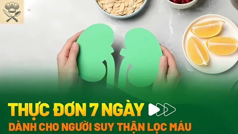 Cách lập thực đơn 7 ngày cho người suy thận để cải thiện sức khỏe