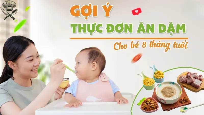 Những thực phẩm nên có trong thực đơn ăn dặm cho bé 8 tháng 3