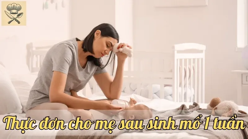 Mẹ sau sinh mổ 1 tuần nên ăn gì? Gợi ý thực đơn dinh dưỡng đầy đủ
