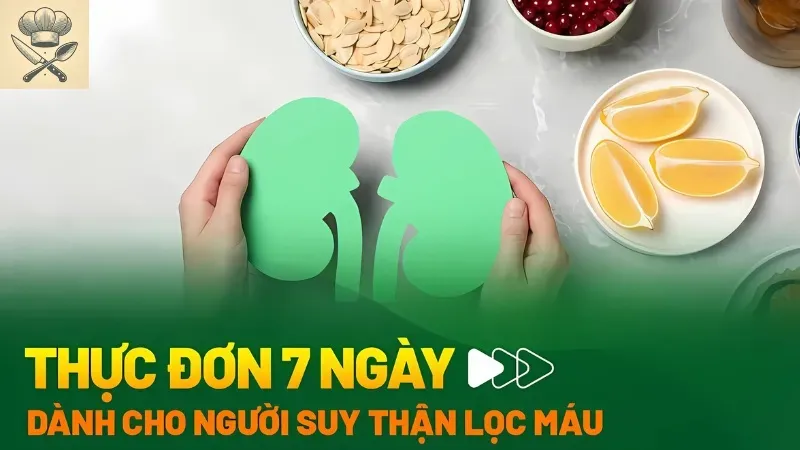 Khám phá thực đơn 7 ngày dành cho người suy thận lọc máu