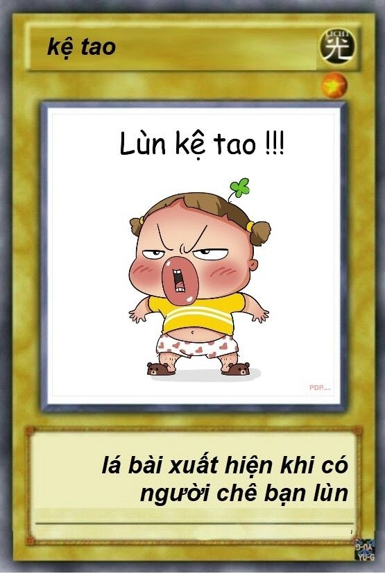 Ảnh meme thẻ bài làm cho mỗi trận game thêm phần hài hước.