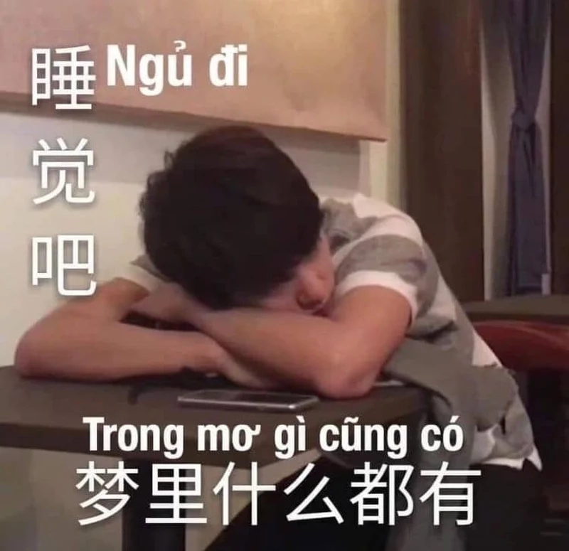 Meme chúc bé ngủ ngon tạo không khí dễ thương để bé có giấc ngủ yên bình.