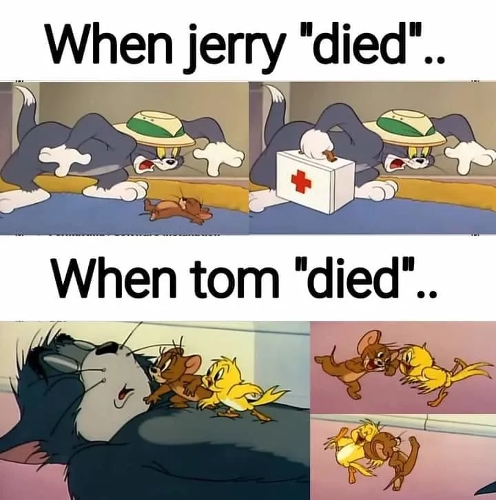 meme tom và jerry sẽ khiến bạn cười té ghế với những tình huống dở khóc dở cười.