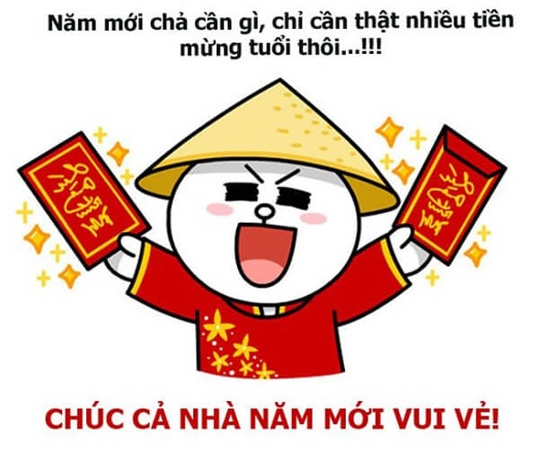 Chúc Tết vui vẻ với meme chúc tết đầy màu sắc, mang không khí Tết về nhà!