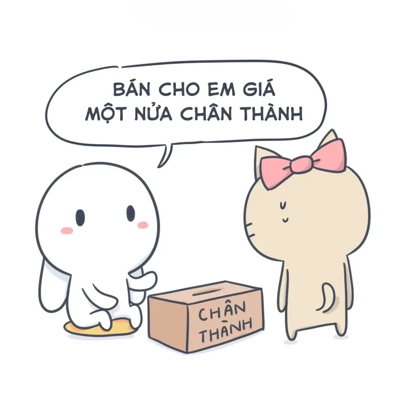 Meme con thỏ hồng gãi đầu cực kỳ hài hước, khiến người xem không thể nhịn cười.