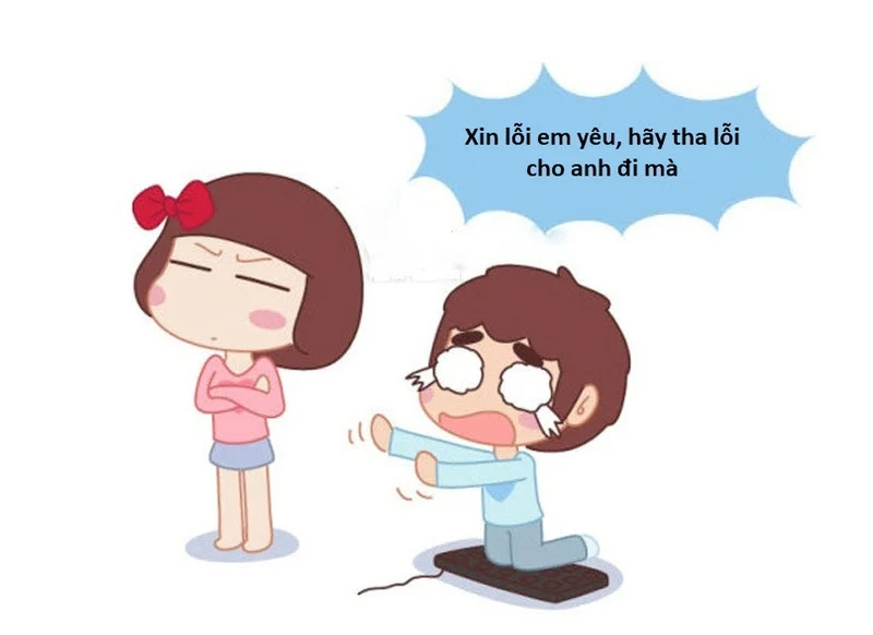 Đôi khi một hành động quỳ xin lỗi như trong meme quỳ xin lỗi là cách thể hiện sự chân thành nhất.