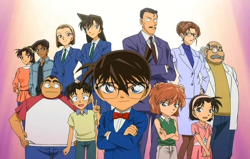 Shinichi và ran cute tạo nên một hình ảnh hoàn hảo cho tình bạn đáng yêu.