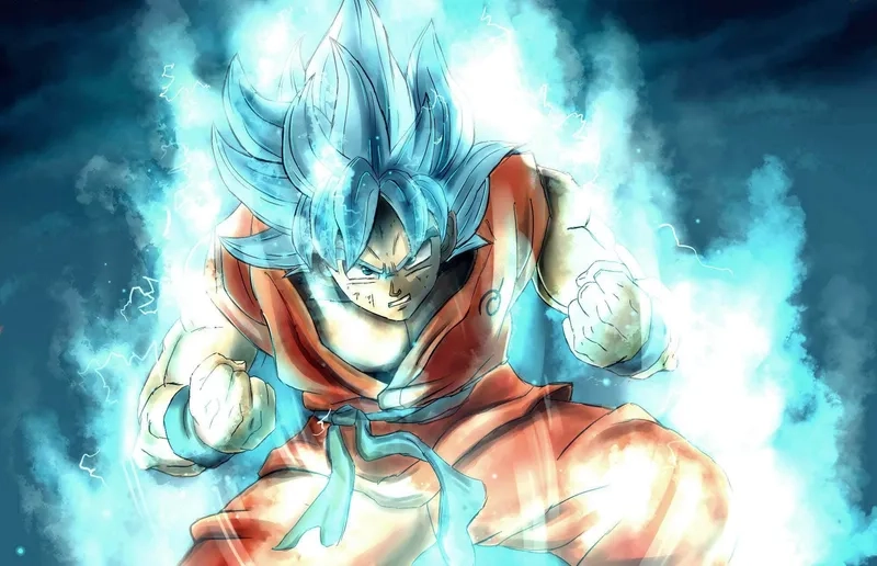 Thêm sức hút cho thiết bị với ảnh nền goku ngầu.