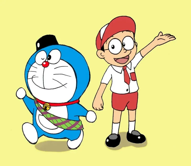 Khoảnh khắc đáng nhớ của ảnh doraemon và nobita.