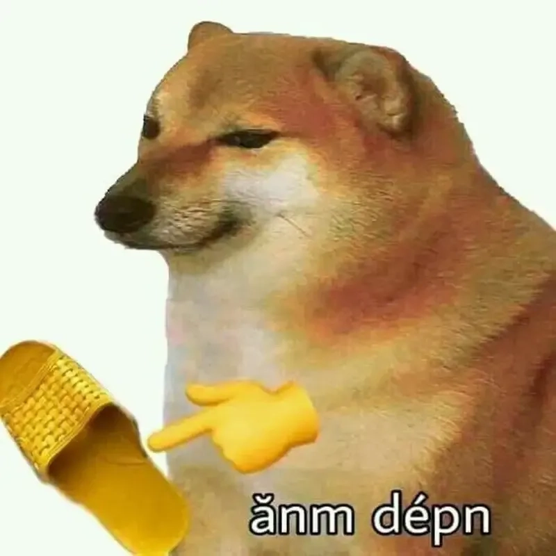 Dogecoin meme shiba inu dog meme thể hiện sự ngây ngô và đáng yêu của các chú chó.