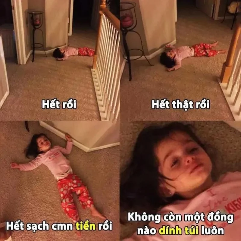 Meme hết tiền rồi mang đến sự bối rối và hài hước khi bạn gặp phải tình huống này.