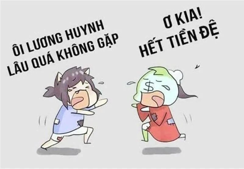 Ảnh meme tiền làm nổi bật sự hài hước khi liên quan đến tiền bạc trong cuộc sống.