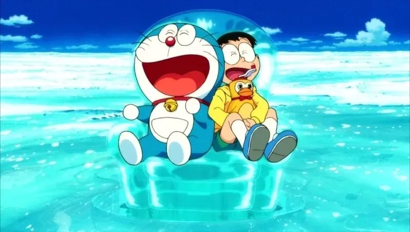 Phong cách mạnh mẽ thể hiện qua hình ảnh của nobita ngầu.