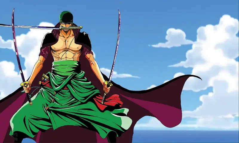 Trang trí điện thoại với ảnh nền One Piece Zoro đầy mạnh mẽ.