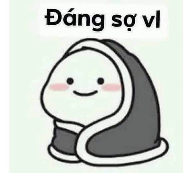 Meme sợ quá chạy hoy hài hước với nét hoảng loạn đáng yêu.