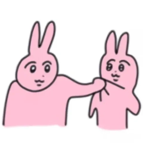 Pink rabbit meme thỏ hồng ngọt ngào, làm sáng bừng ngày mới.