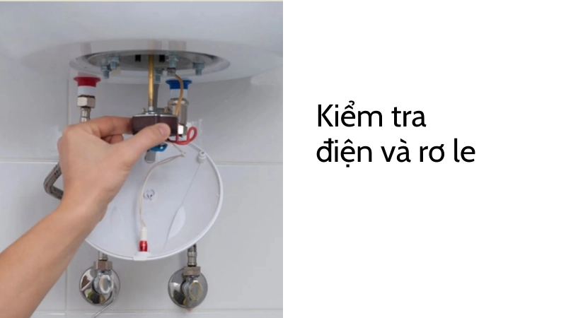 Kiểm tra nguồn điện và rơ le bình nóng lạnh