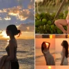 Cách hot girl tạo dáng sexy trên bãi biển lúc hoàng hôn đẹp