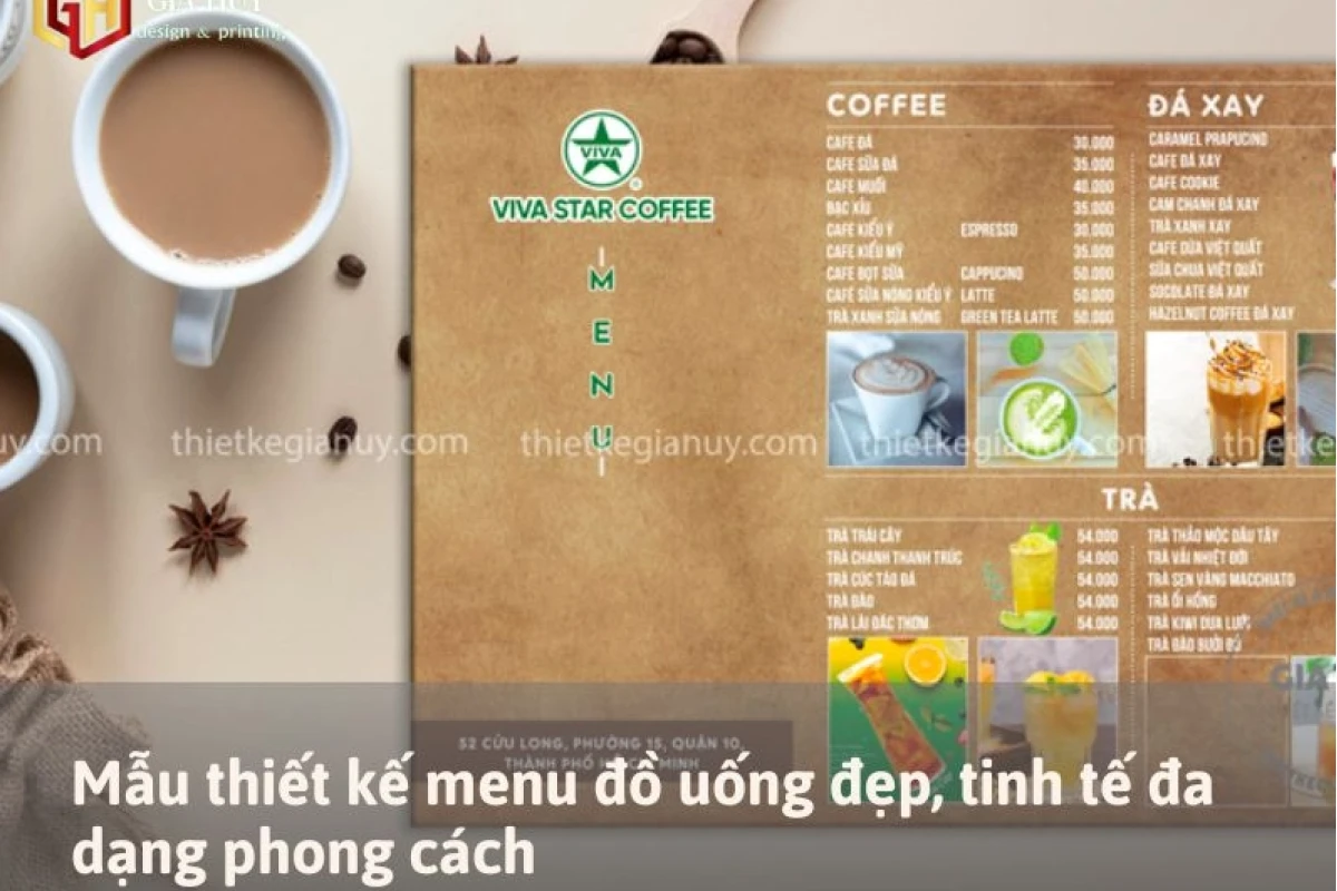 Thiết kế menu đồ uống độc đáo thu hút khách hàng năm 2026
