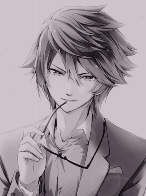 Ảnh anime boy đen trắng đẹp trai, thể hiện sự mạnh mẽ và quyết đoán