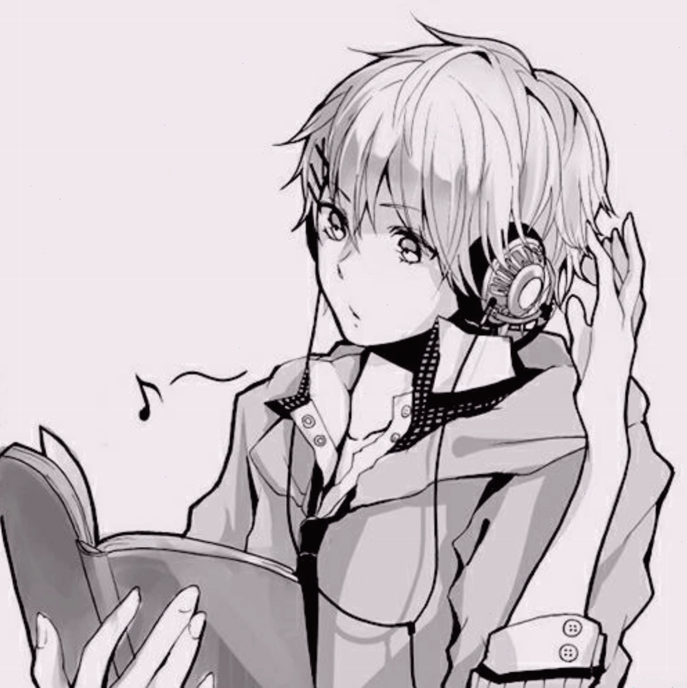 Ảnh anime trắng đen cá tính với phong cách riêng biệt