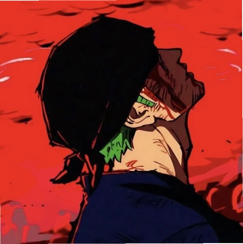 Ảnh đại diện nam chất, lấy cảm hứng từ nhân vật anime với ánh mắt sắc sảo và biểu cảm mạnh mẽ