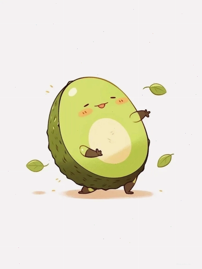 Ảnh quả bơ chibi đẹp nhất với màu sắc tươi sáng