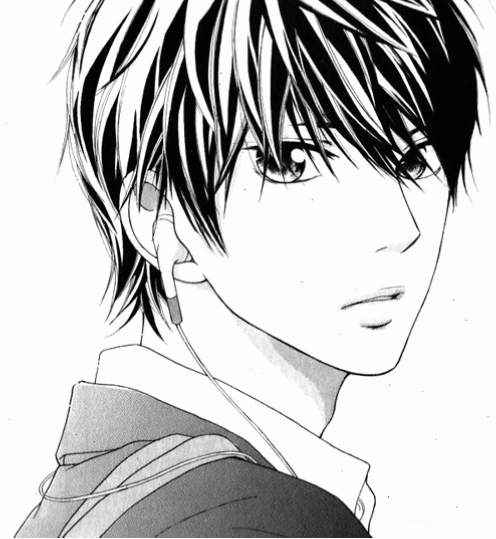 Anime hotboy đen trắng đẹp nhất với nụ cười nhẹ thoáng qua