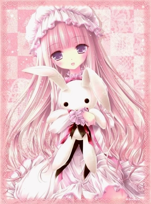 Anime nữ tóc hồng cute với thiết kế hợp thời trang