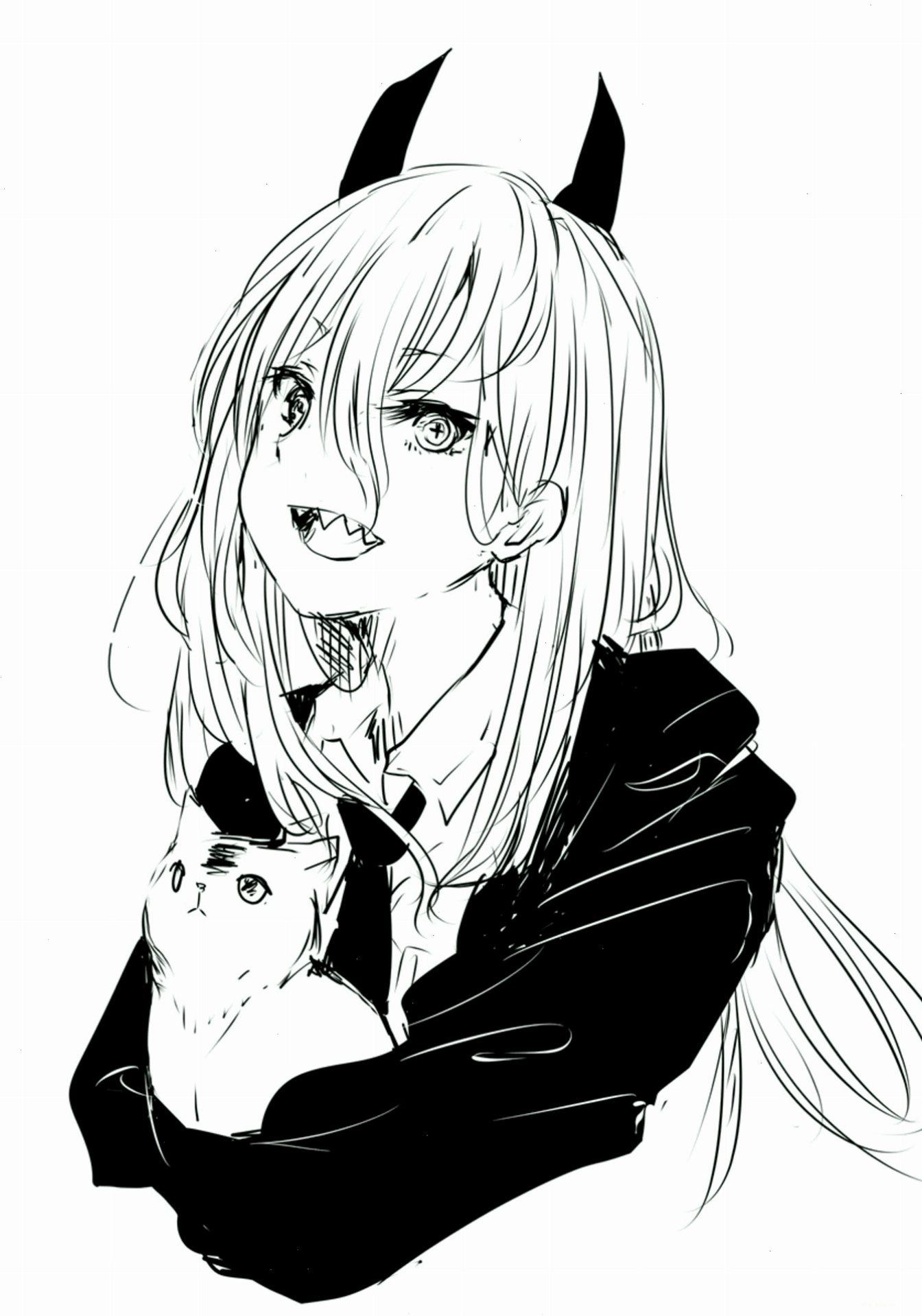 Anime trắng đen nữ ma cà rồng đầy cuốn hút