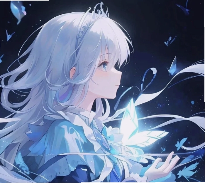 Avatar anime chàng trai với mái tóc xanh lá vuốt ngược, ánh mắt tinh nghịch