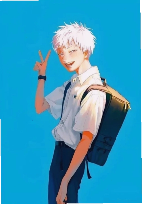 Avatar anime cute với lời chào hài hước
