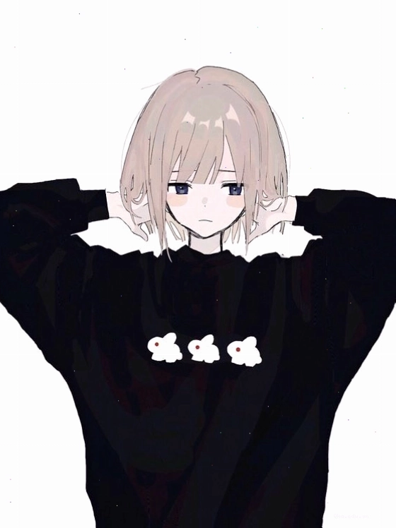 Avatar anime nữ tóc ngắn với nét vẽ chibi dễ thương