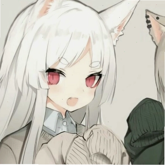 Avatar anime nữ tóc trắng đầy quyến rũ với mái tóc tuyết và trang phục nữ tính