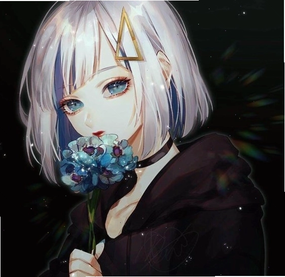 Avatar anime nữ với ánh sáng dịu nhẹ và biểu cảm mơ màng