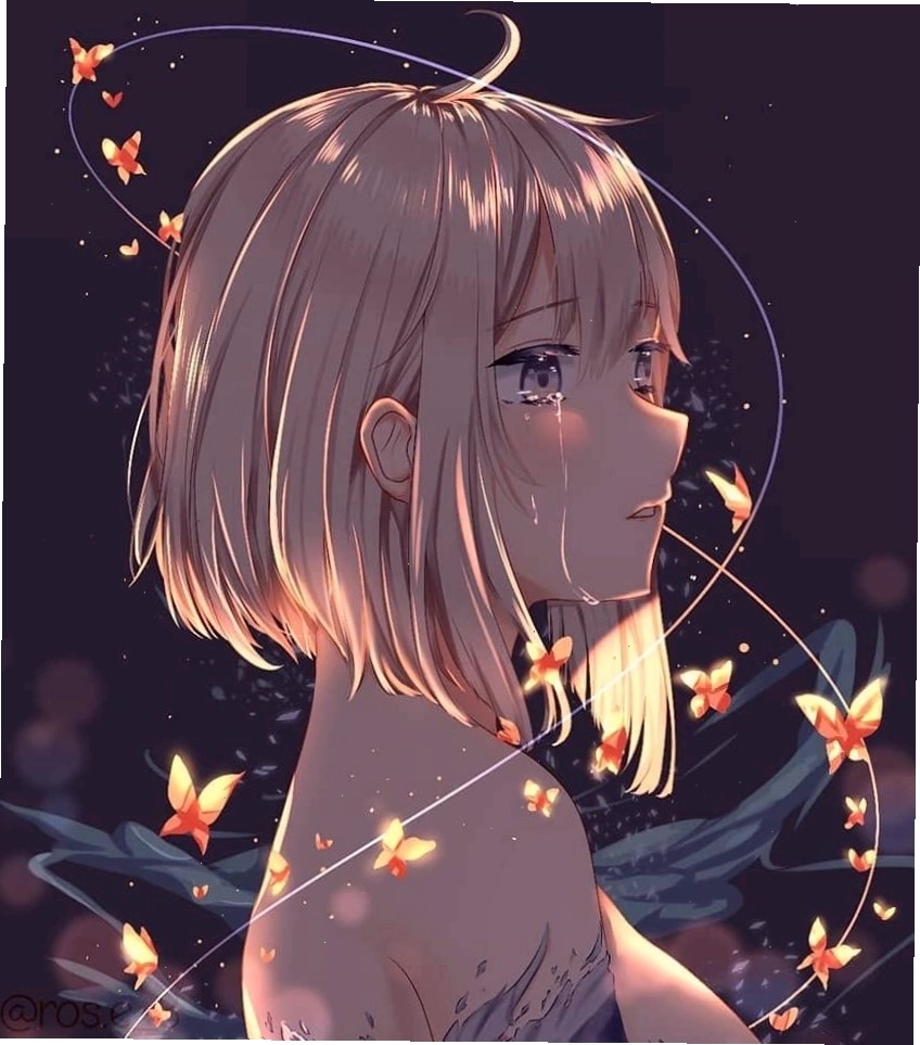 Avatar anime nữ với tông màu tối và vẻ ngoài bí ẩn