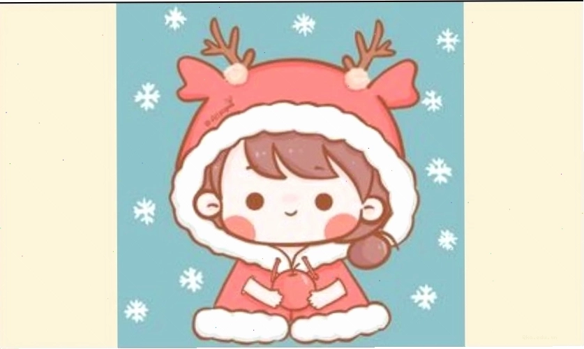 Avatar Giáng Sinh cô bé anime đáng yêu với phong cách dễ thương