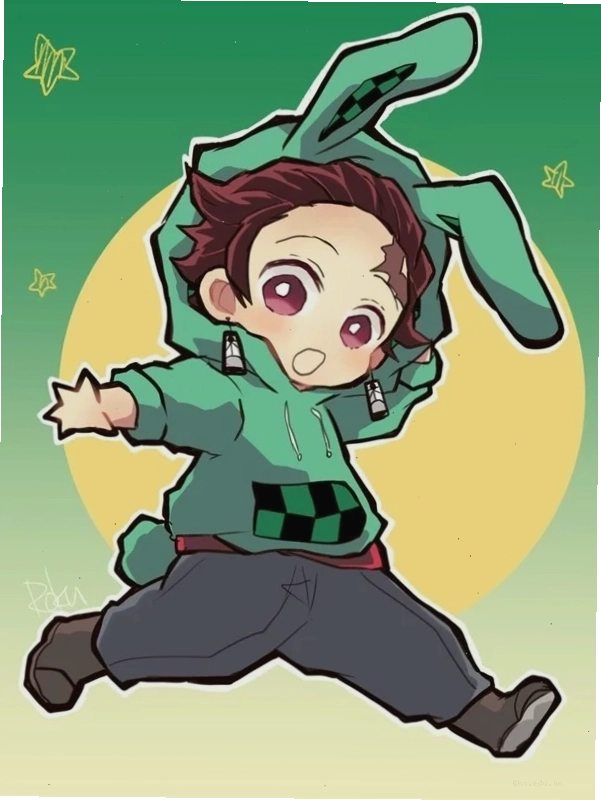 Avatar Tanjiro chibi với nụ cười tươi tắn