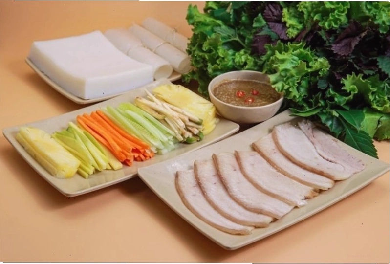 Bánh tráng cuốn thịt heo Đà Nẵng