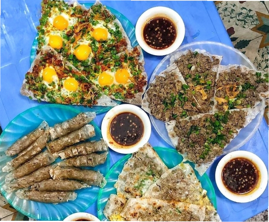Bánh tráng kẹp giòn tan