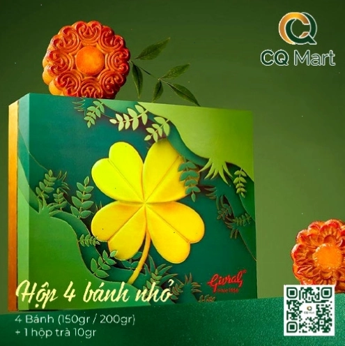 Bánh trung thu Givral hộp 4 bánh nhỏ 2026