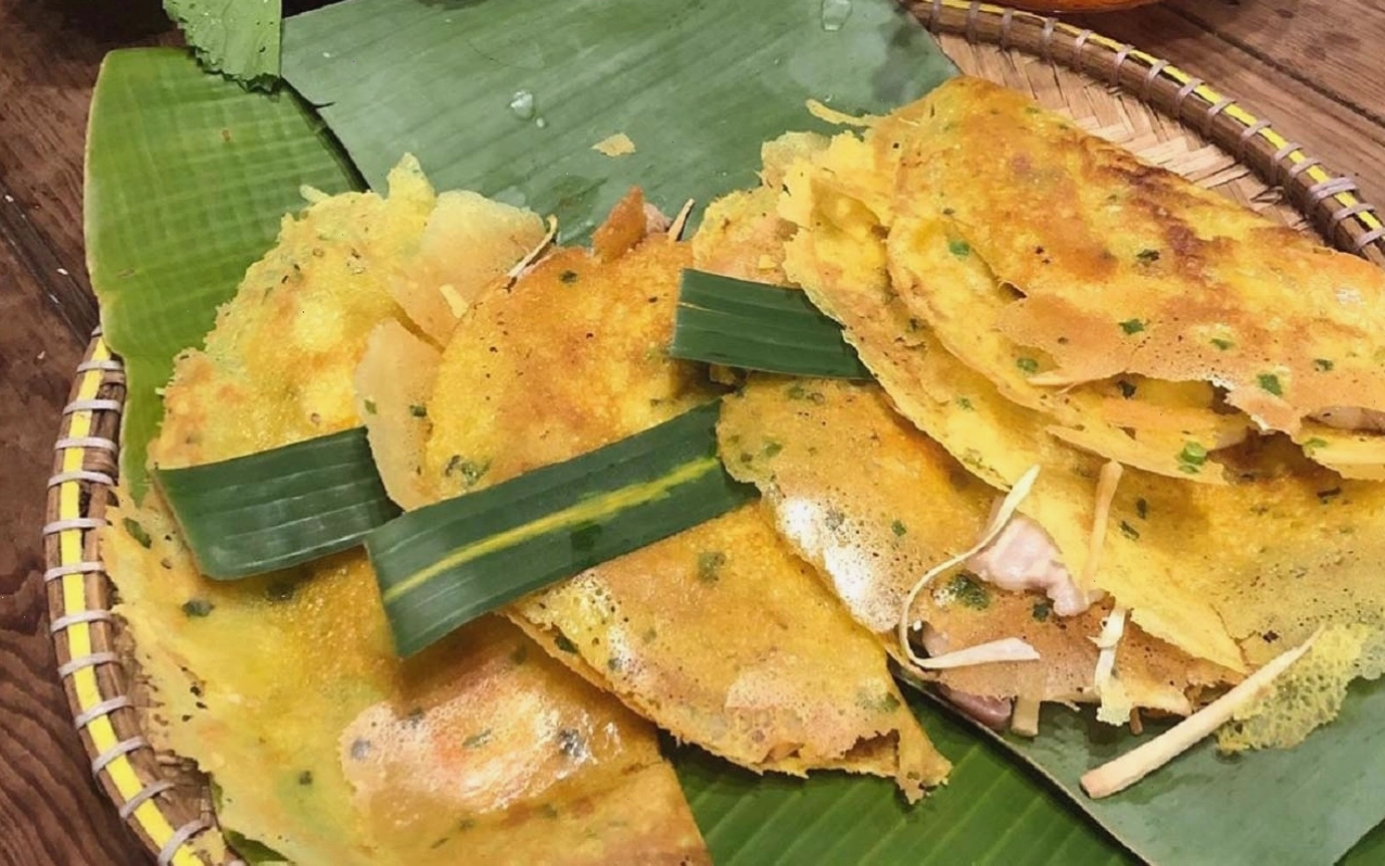 Bánh xèo củ hủ dừa giòn rụm hấp dẫn