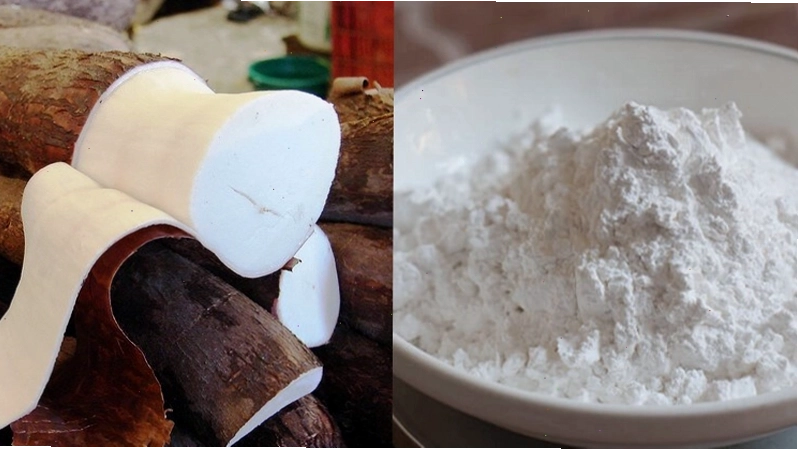 Bột năng được làm từ củ sắn tươi