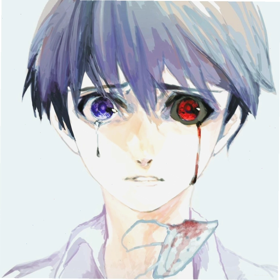 Bức ảnh một nam anime đang rơi nước mắt, thể hiện nỗi buồn không thể kìm nén