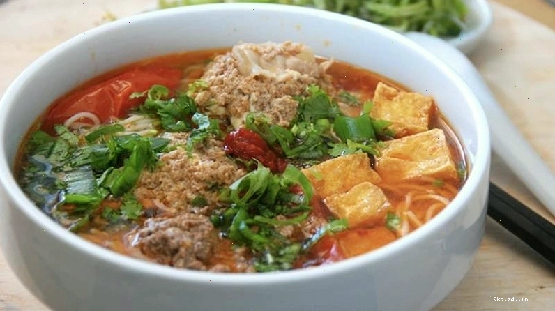 Bún riêu tôm khô đậm đà hương vị