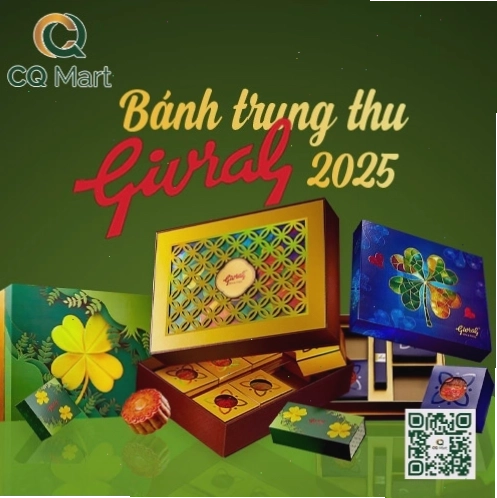 Các mẫu hộp bánh trung thu Givral đa dạng