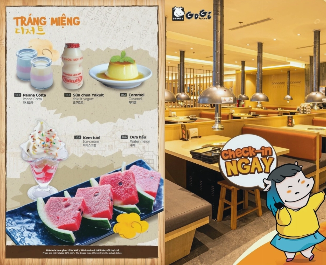 Các món tráng miệng tại GoGi House