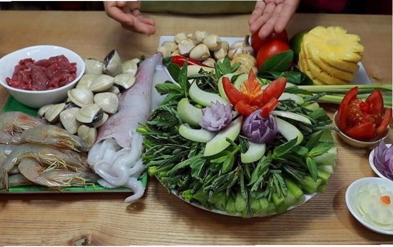 Các nguyên liệu chính để thực hiện món lẩu Thái